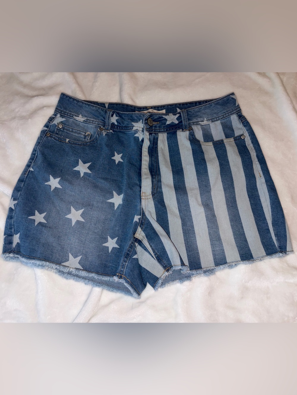 Cato Blue Star & Stripe Denim Shorts